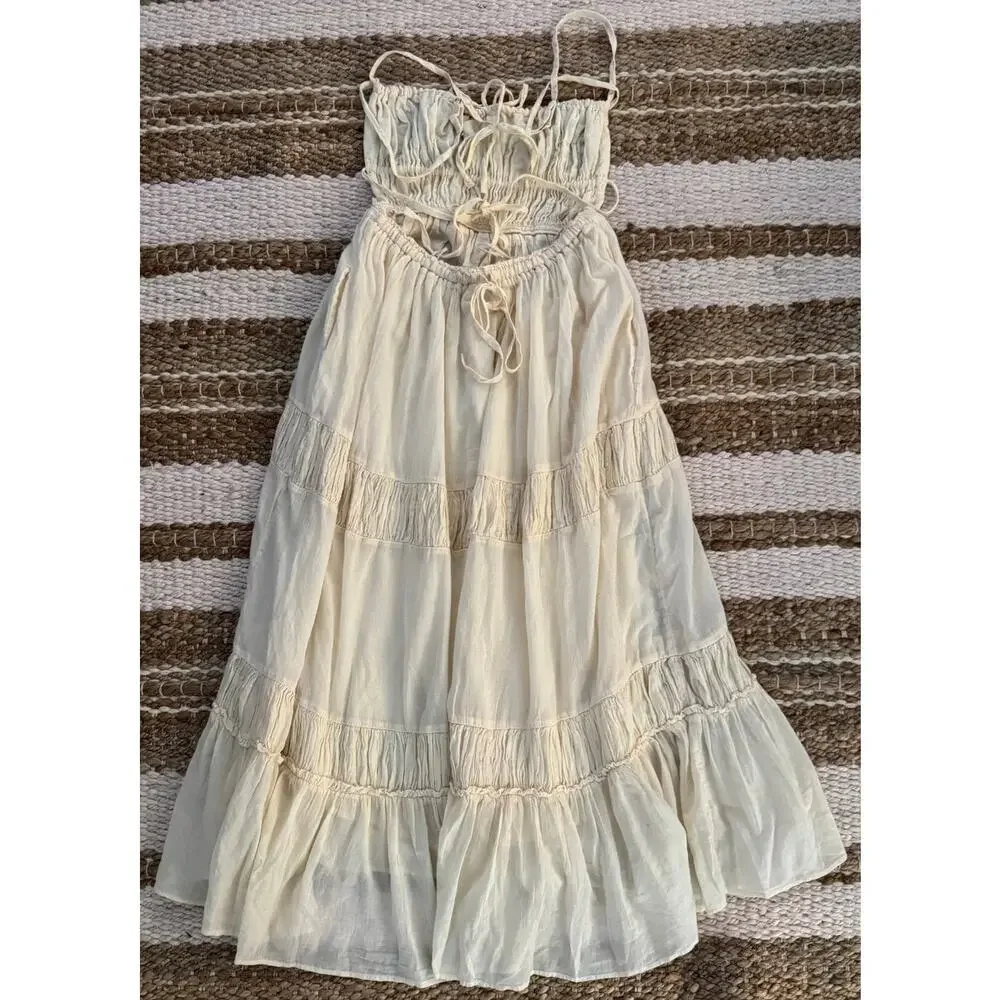 NEW Free People Taking Sides Maxi Dress Size Small - Picture 6 of 11